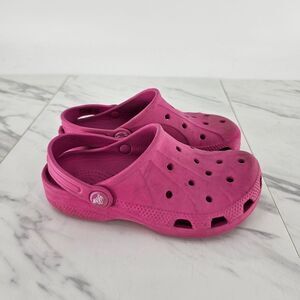 Crocs 12 13 pink slip on shoes water summer